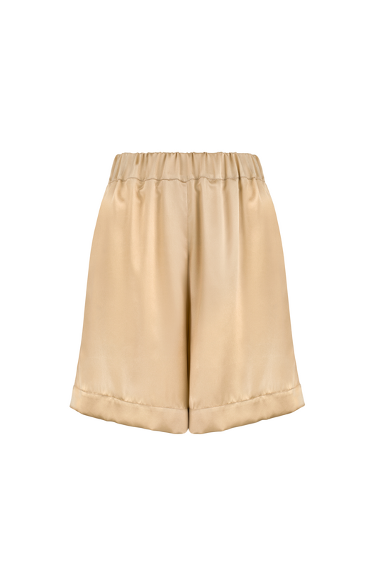 Silk shorts - Pansy gold